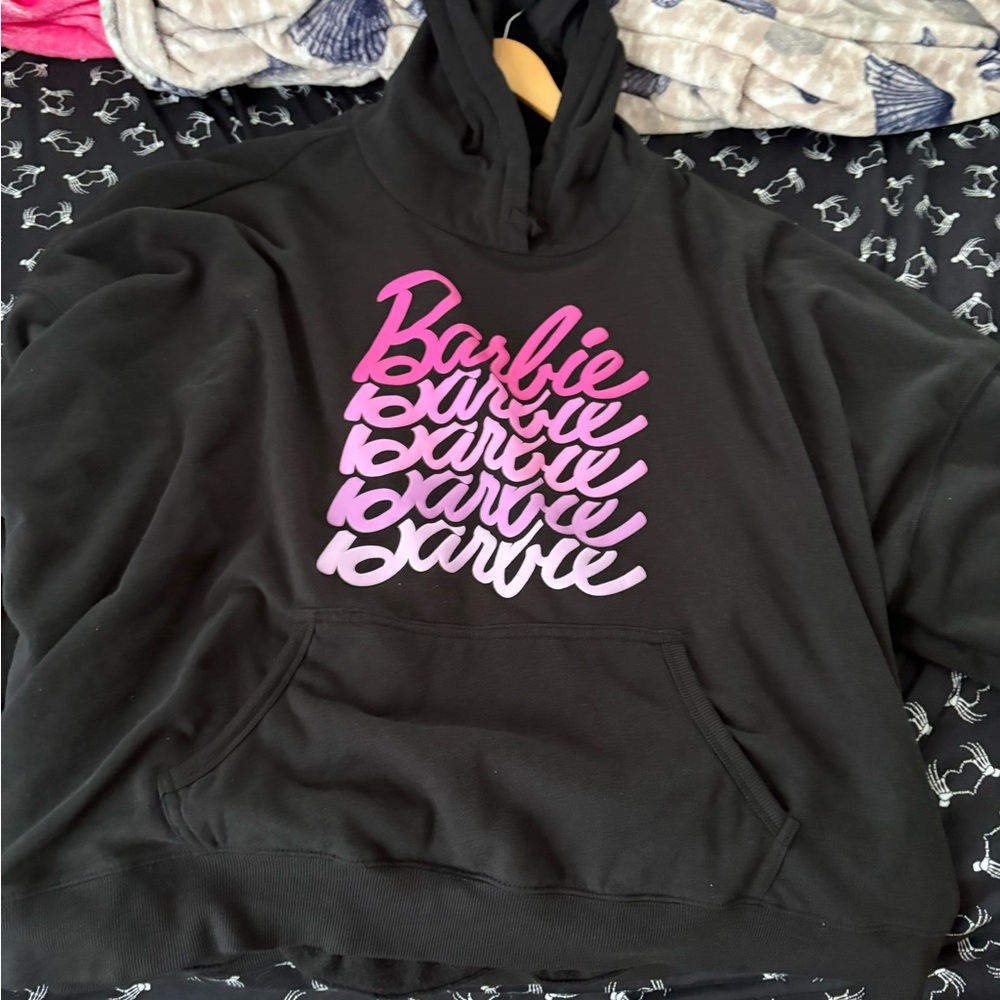 Torrid Barbie Black Hoodie with Pink Barbie Logo